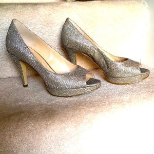 Champagne metallic Enzo Angiolini Heels